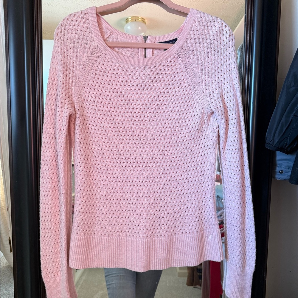 American Eagle Outfitters Light Pink Crew Neck Sweater